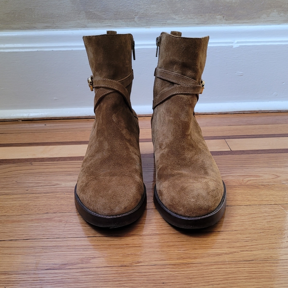 Sezane Brown Suede Ankle Boots - Picture 8 of 13